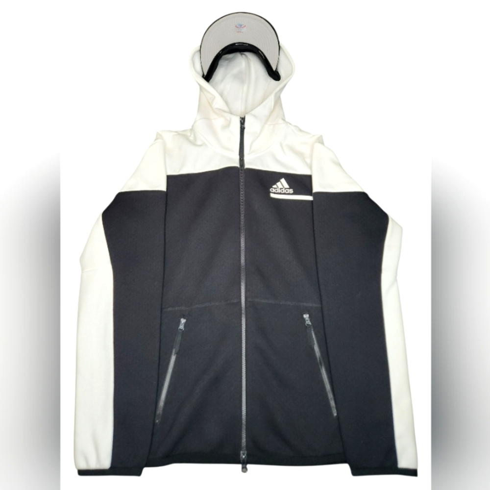 Adidas Men's Black and White Performance Jacket